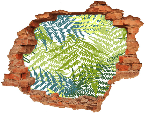 Hole in the wall sticker Fern pattern