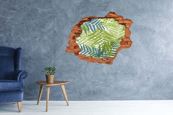 Hole in the wall sticker Fern pattern