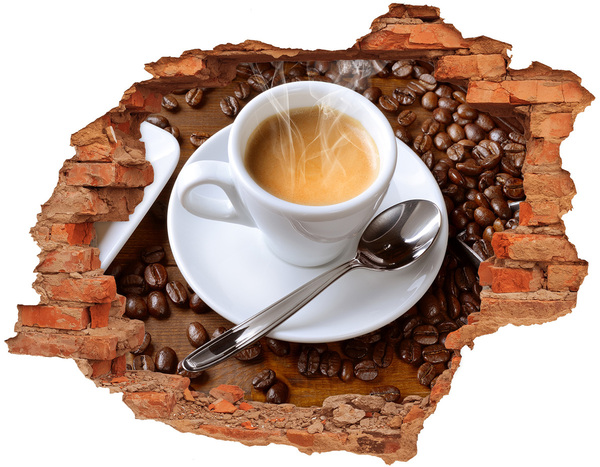 Hole wall sticker Industrial-style coffee