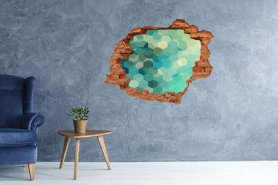 Hole in the wall decal Submerged ocean waters
