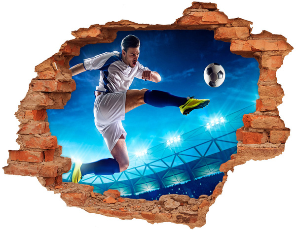 Hole in the wall decal Footballer