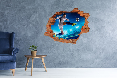 Hole in the wall decal Footballer