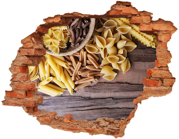 Hole in the wall sticker Mixture of pasta