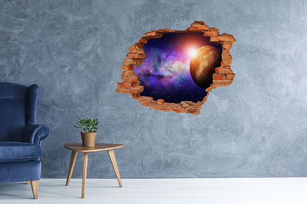 Hole in the wall sticker Space Adventure