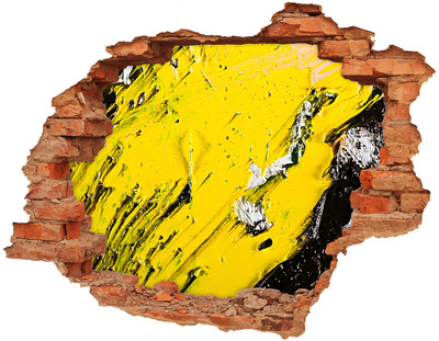 Hole wall sticker Golden hole in the concrete