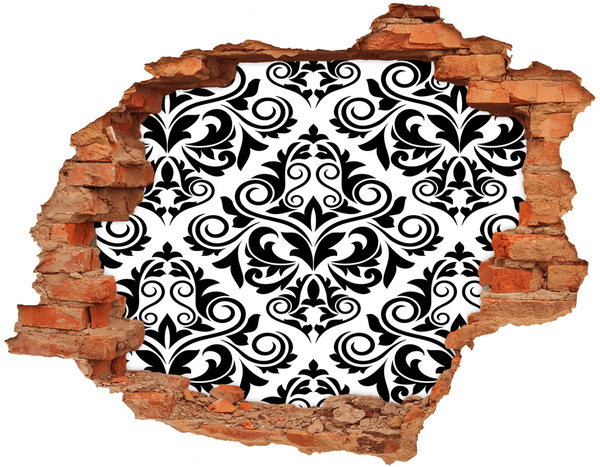 3D wall hole Baroque style pattern