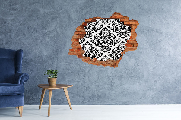 3D wall hole Baroque style pattern