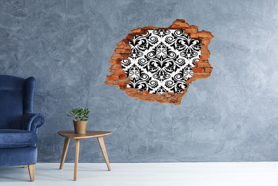 3D wall hole Baroque style pattern