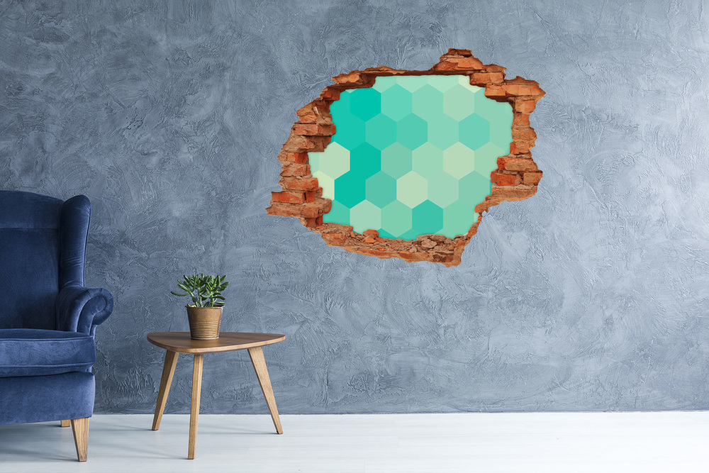 Hole wall sticker Geometric background