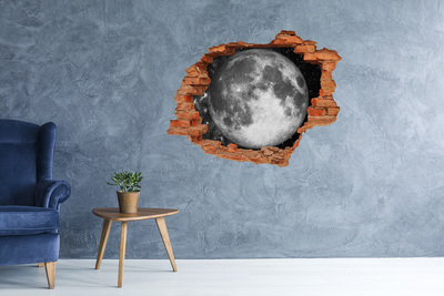 3D wall hole The Moon in the Hole in the Wall