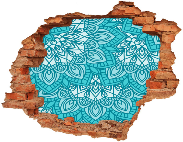 Hole wall sticker Turquoise pattern