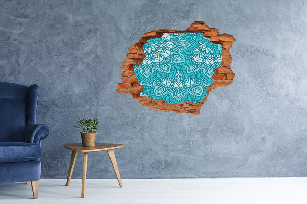 Hole wall sticker Turquoise pattern