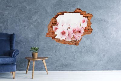 Hole wall sticker Cherry blossoms with a bee