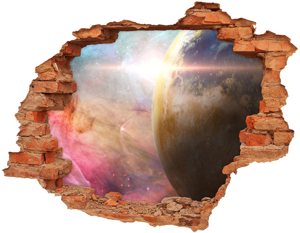 Hole wall sticker Space Adventure