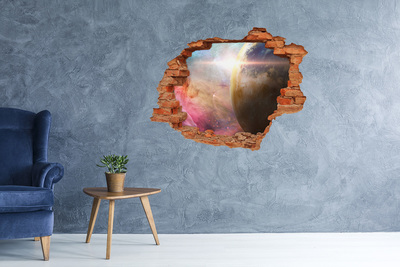 Hole wall sticker Space Adventure