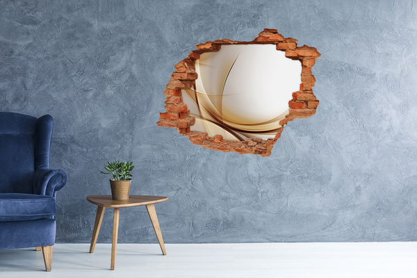 Hole wall sticker Wave abstraction