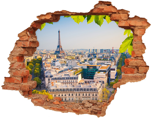 Hole in the wall sticker View of Paris