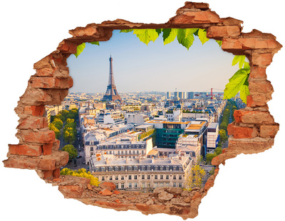 Hole in the wall sticker View of Paris