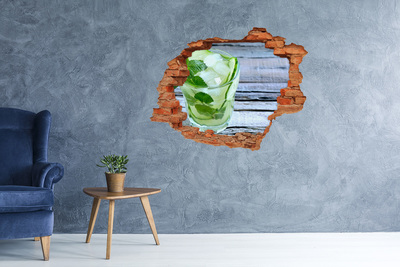 Hole wall sticker Cucumber water