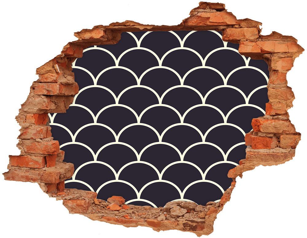 Hole in the wall sticker Fish scales