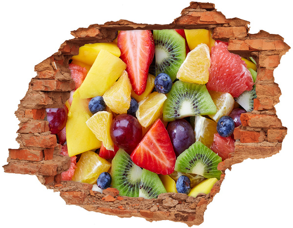 Hole wall sticker Fruit paradise in concrete