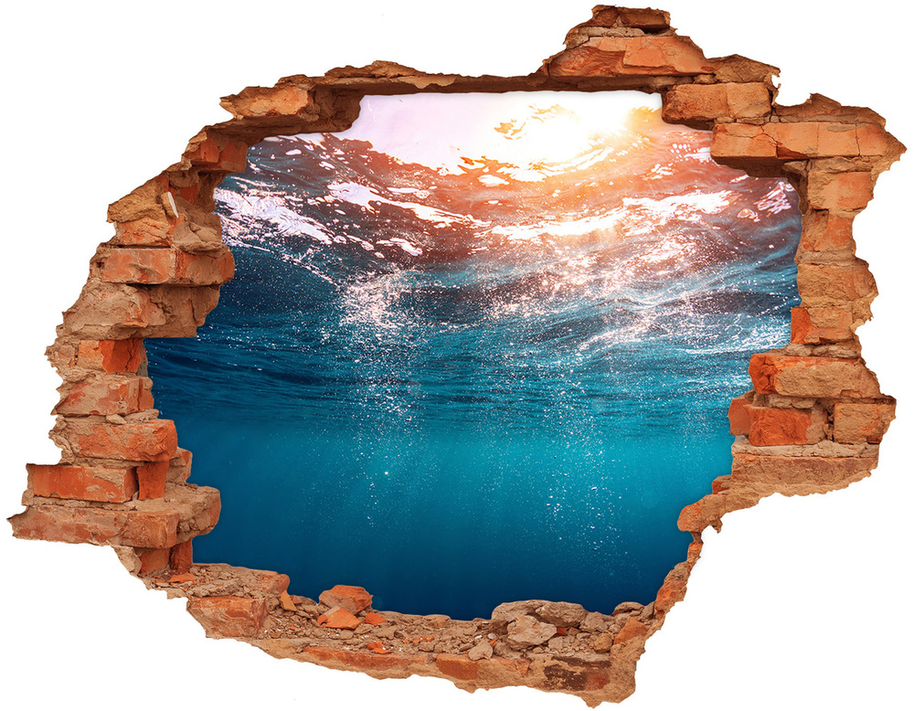 Hole in the wall decal Underwater world