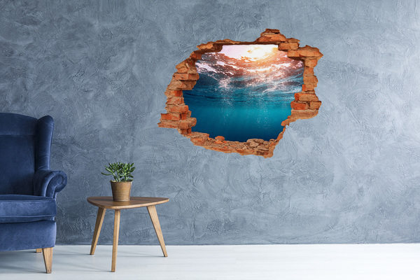 Hole in the wall decal Underwater world