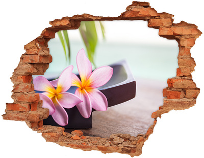 3D wall hole Flower in a hole in the wall