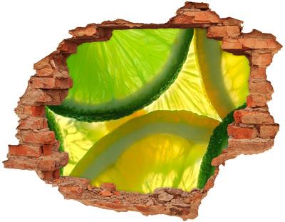 Hole in the wall sticker Lime and lemon