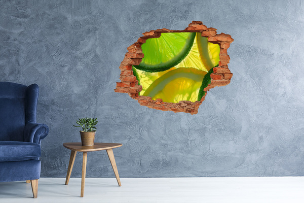 Hole in the wall sticker Green Lime in a Hole in the Wall