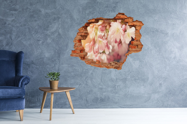 Hole wall sticker Cherry blossoms