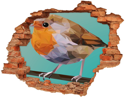 Hole in the wall decal Bird in a hole in the wall