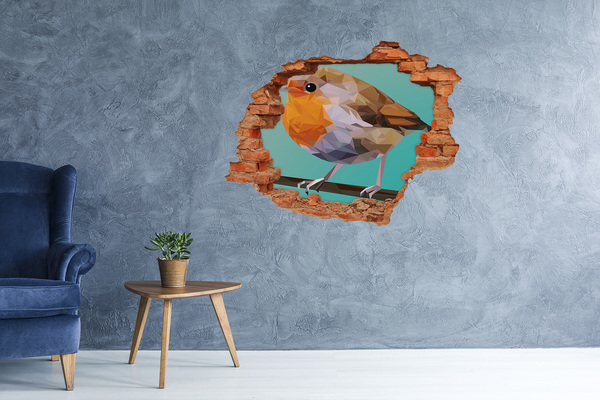 Hole in the wall decal Rudzik bird