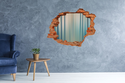 Hole in the wall sticker Blue stripes