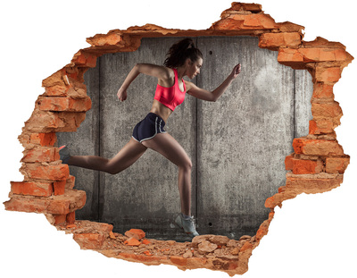 Hole in the wall sticker Running