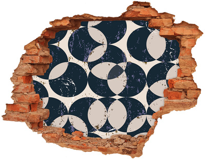 Hole in the wall decal Geometric background