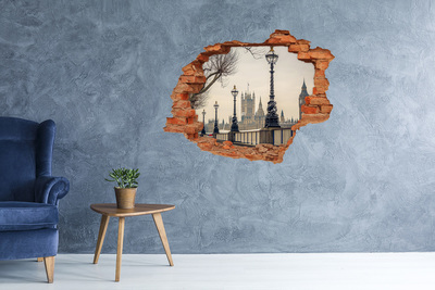 Hole in the wall sticker London in autumn