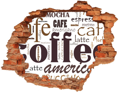 Hole in the wall decal Coffee oasis