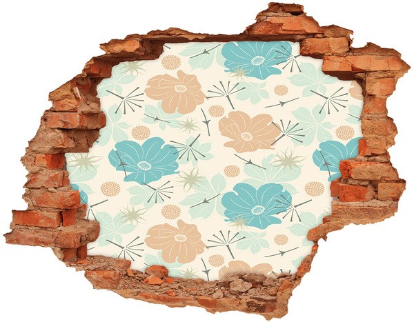 Hole wall sticker Floral pattern