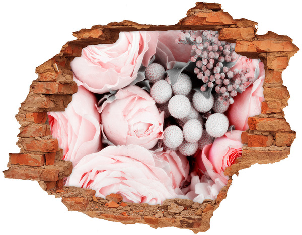 Hole in the wall decal A flower paradise behind the wall