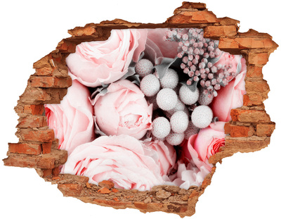 Hole in the wall decal A flower paradise behind the wall