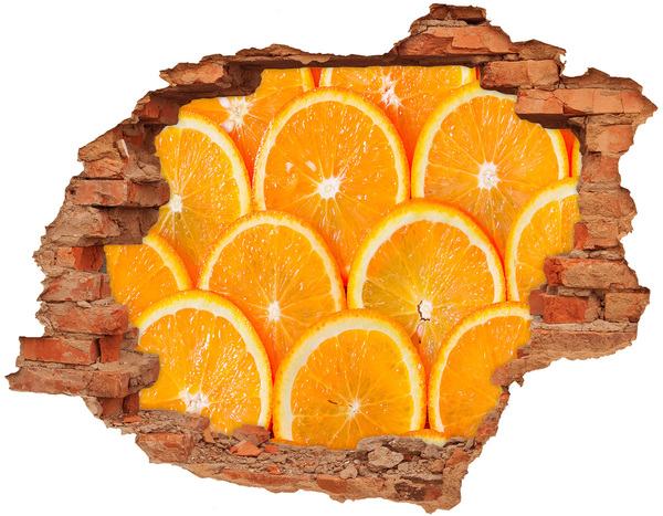 Hole wall sticker Sunny oranges