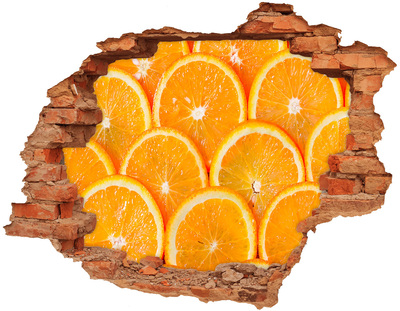 Hole wall sticker Slices of orange