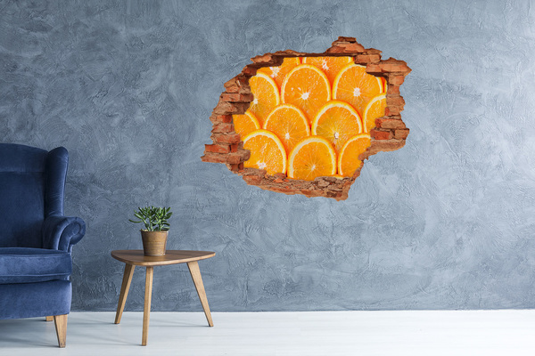 Hole wall sticker Sunny oranges