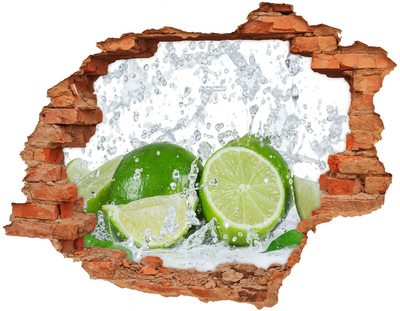 Hole in the wall sticker Lemons in a Water Explosion