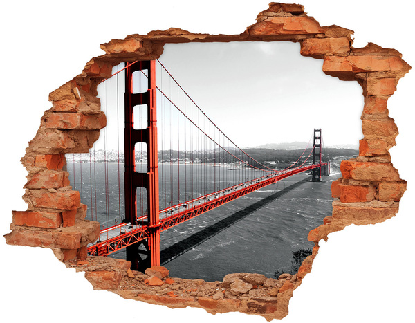 Hole in the wall sticker San Francisco bridge