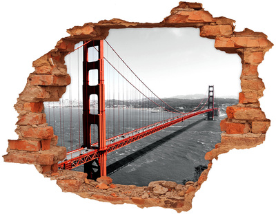 Hole in the wall sticker Golden Gate Bridge in San Francisco