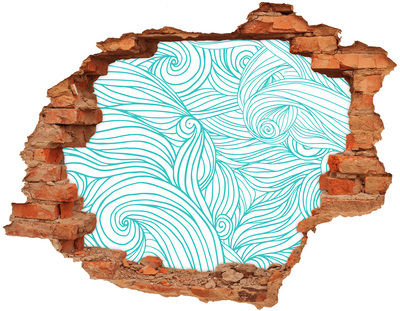 Hole in the wall decal Wave in concrete