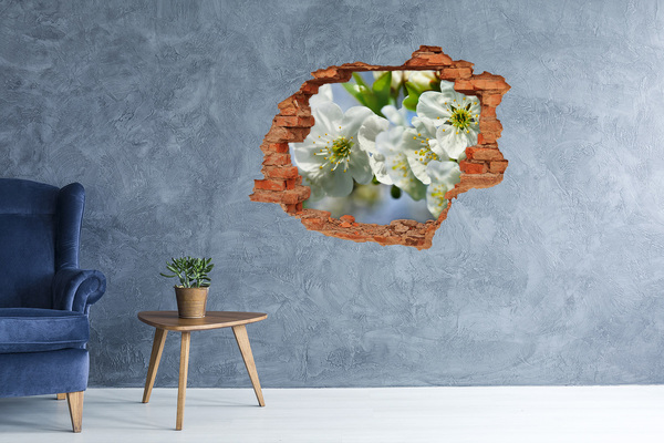 Hole in the wall sticker A flower paradise behind the wall