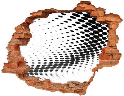 Hole in the wall decal Geometric background